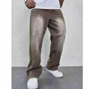 Manfinity Homme Mens Sz 32 Simple Daily Denim Jeans Brown Photos For Measurement